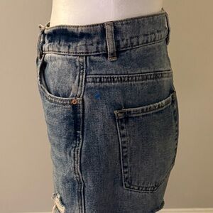 PacSun Distressed Blue Denim Jean Shorts